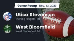 Recap: Utica Stevenson  vs. West Bloomfield  2020