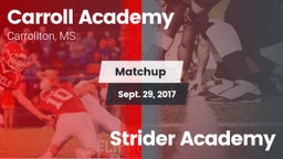 Matchup: Carroll Academy vs. Strider Academy 2017