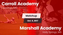 Matchup: Carroll Academy vs. Marshall Academy  2017
