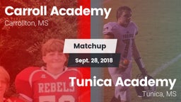 Matchup: Carroll Academy vs. Tunica Academy 2018