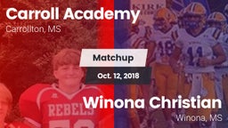 Matchup: Carroll Academy vs. Winona Christian  2018