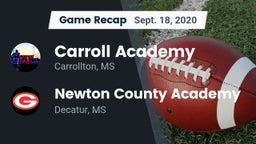 Recap: Carroll Academy  vs. Newton County Academy  2020