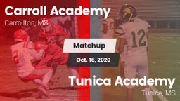 Matchup: Carroll Academy vs. Tunica Academy 2020