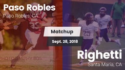 Matchup: Paso Robles vs. Righetti  2018
