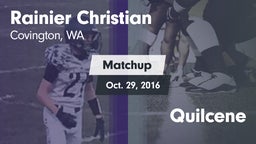 Matchup: Rainier Christian vs. Quilcene 2016