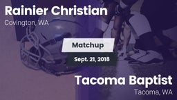 Matchup: Rainier Christian vs. Tacoma Baptist  2018