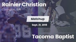 Matchup: Rainier Christian vs. Tacoma Baptist 2018