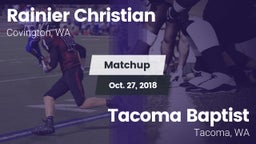 Matchup: Rainier Christian vs. Tacoma Baptist  2018