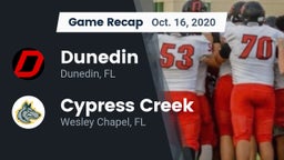 Recap: Dunedin  vs. Cypress Creek  2020