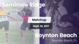 Matchup: Seminole Ridge vs. Boynton Beach  2017