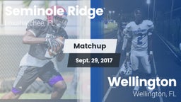 Matchup: Seminole Ridge vs. Wellington  2017