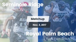 Matchup: Seminole Ridge vs. Royal Palm Beach  2017