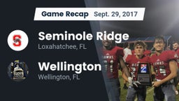 Recap: Seminole Ridge  vs. Wellington  2017