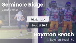 Matchup: Seminole Ridge vs. Boynton Beach  2018