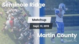 Matchup: Seminole Ridge vs. Martin County  2019