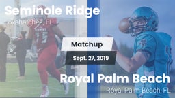 Matchup: Seminole Ridge vs. Royal Palm Beach  2019