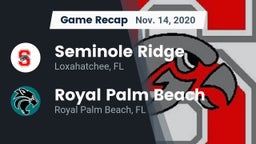 Recap: Seminole Ridge  vs. Royal Palm Beach  2020