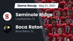 Recap: Seminole Ridge  vs. Boca Raton  2021