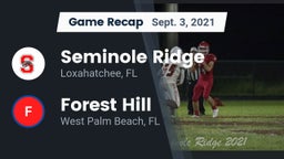 Recap: Seminole Ridge  vs. Forest Hill  2021