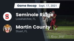 Recap: Seminole Ridge  vs. Martin County  2021