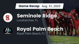 Recap: Seminole Ridge  vs. Royal Palm Beach  2023