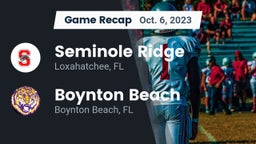 Recap: Seminole Ridge  vs. Boynton Beach  2023