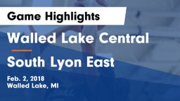 Walled Lake Central  vs South Lyon East  Game Highlights - Feb. 2, 2018