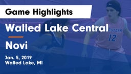Walled Lake Central  vs Novi  Game Highlights - Jan. 5, 2019