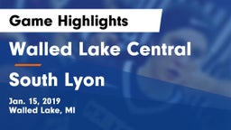 Walled Lake Central  vs South Lyon  Game Highlights - Jan. 15, 2019