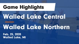 Walled Lake Central  vs Walled Lake Northern Game Highlights - Feb. 25, 2020