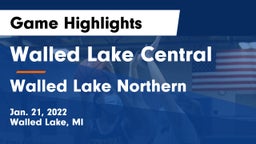 Walled Lake Central  vs Walled Lake Northern  Game Highlights - Jan. 21, 2022