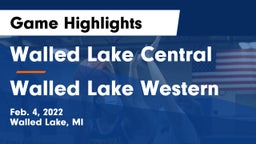 Walled Lake Central  vs Walled Lake Western  Game Highlights - Feb. 4, 2022