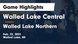 Walled Lake Central  vs Walled Lake Northern  Game Highlights - Feb. 23, 2024