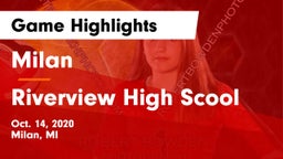 Milan  vs Riverview High Scool Game Highlights - Oct. 14, 2020