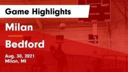 Milan  vs Bedford Game Highlights - Aug. 30, 2021