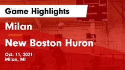 Milan  vs New Boston Huron Game Highlights - Oct. 11, 2021