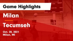 Milan  vs Tecumseh  Game Highlights - Oct. 28, 2021