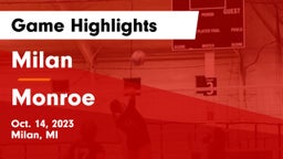 Milan  vs Monroe Game Highlights - Oct. 14, 2023