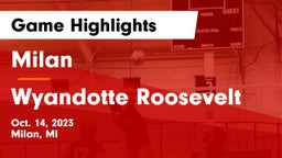 Milan  vs Wyandotte Roosevelt Game Highlights - Oct. 14, 2023