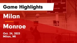 Milan  vs Monroe  Game Highlights - Oct. 24, 2023