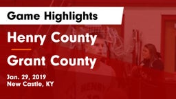 Henry County  vs Grant County  Game Highlights - Jan. 29, 2019