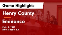 Henry County  vs Eminence Game Highlights - Feb. 1, 2019