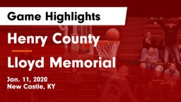 Henry County  vs Lloyd Memorial  Game Highlights - Jan. 11, 2020