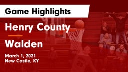 Henry County  vs Walden Game Highlights - March 1, 2021