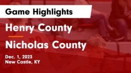 Henry County  vs Nicholas County  Game Highlights - Dec. 1, 2023