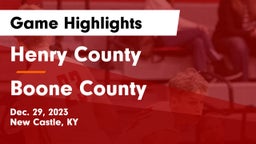 Henry County  vs Boone County  Game Highlights - Dec. 29, 2023