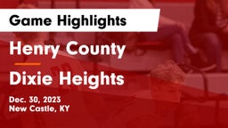 Henry County  vs Dixie Heights  Game Highlights - Dec. 30, 2023