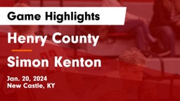 Henry County  vs Simon Kenton  Game Highlights - Jan. 20, 2024