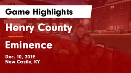 Henry County  vs Eminence  Game Highlights - Dec. 10, 2019