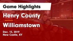 Henry County  vs Williamstown  Game Highlights - Dec. 13, 2019